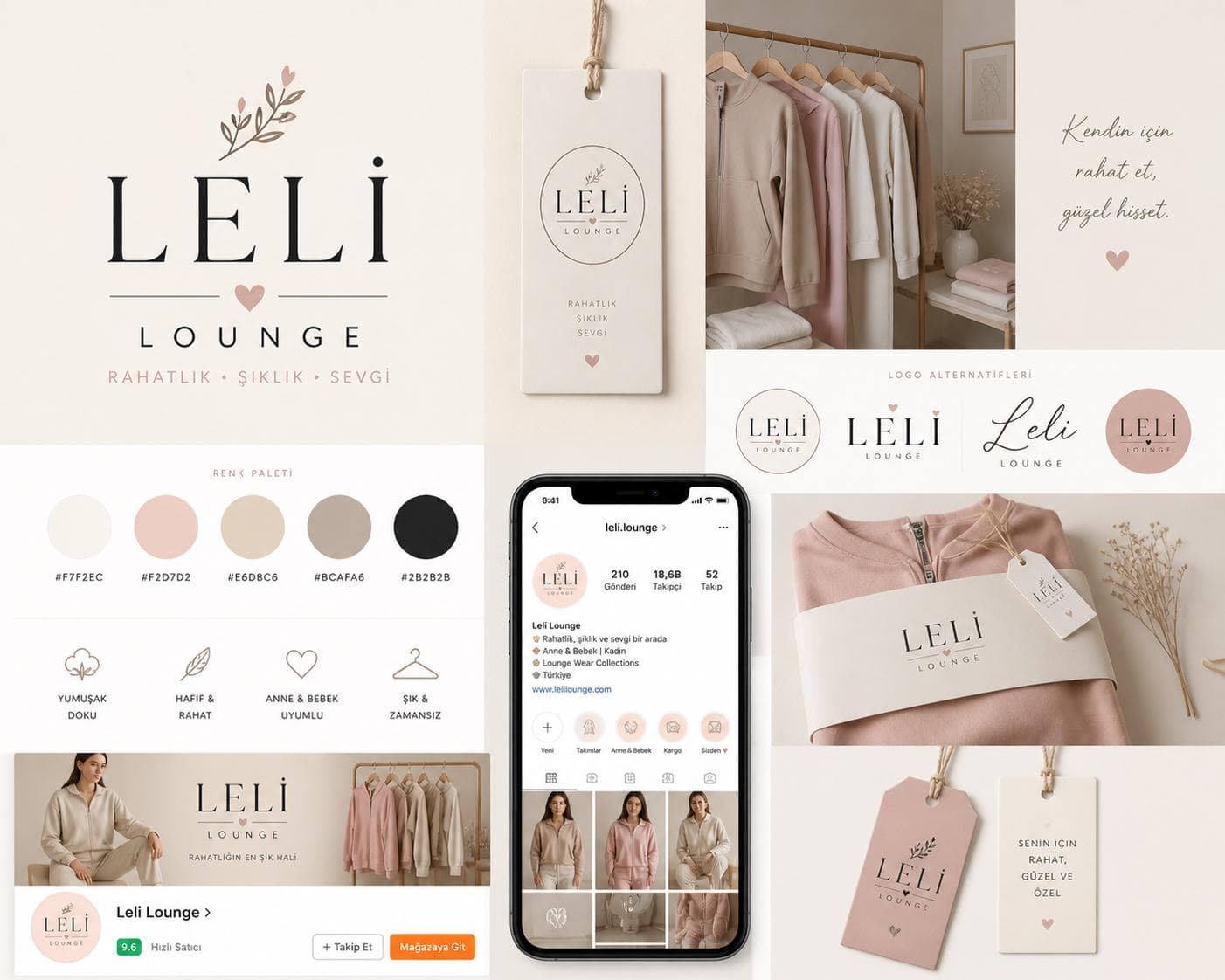 Leli Lounge marka kolajindan esinlenen premium takim sunumu