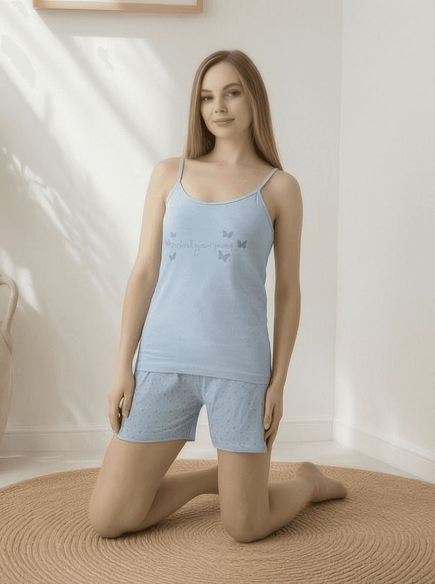 Mavi Askılı Pijama Takımı kapak gorseli